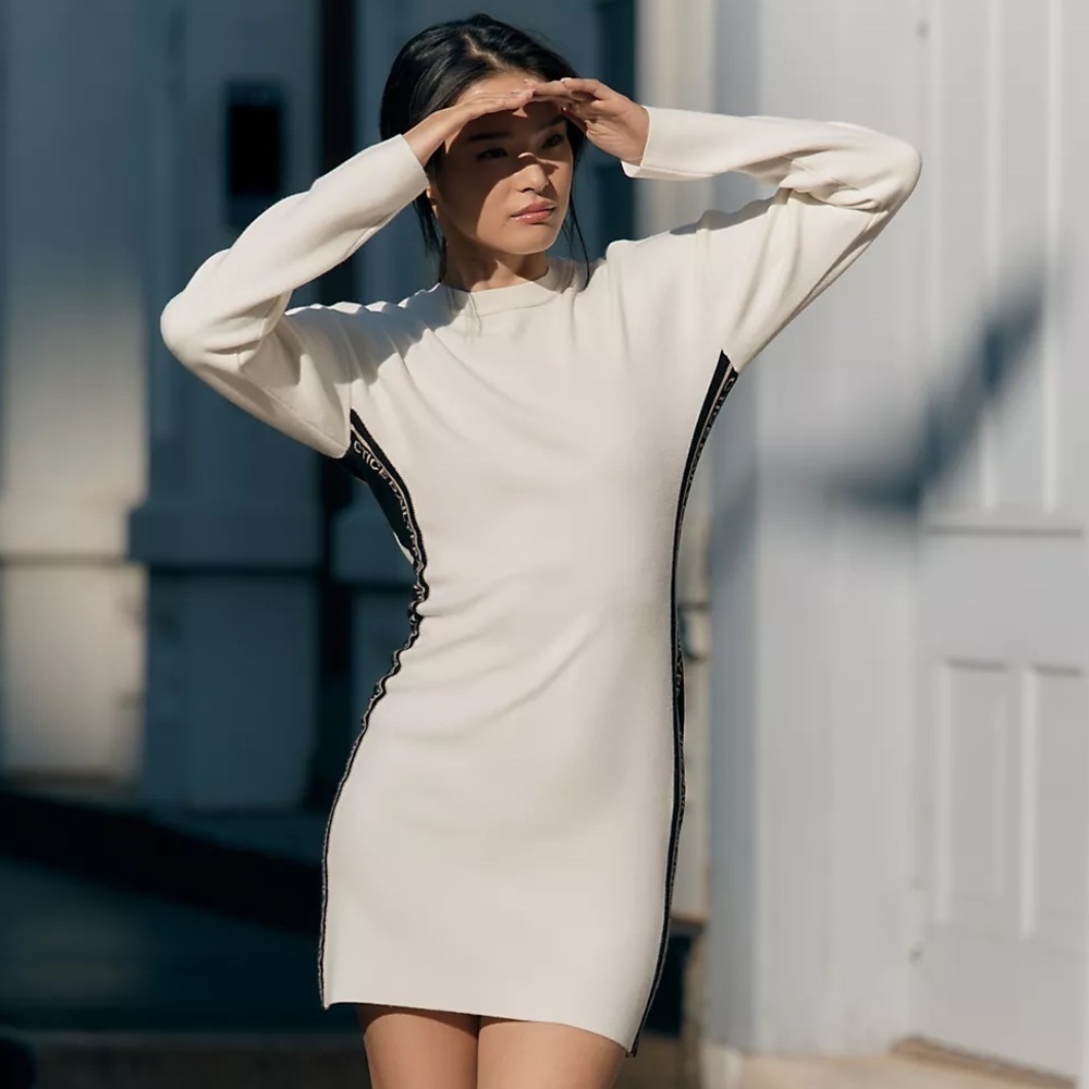 NWT! Daily Practice by Anthropologie Long-Sleeve Mini Dress - Size Medium 🟡